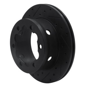 Dodge Sprinter 3500 Brake Rotor (1) - Rear Left - R1 Concepts - Drilled & Slotted - Black - `02-`06